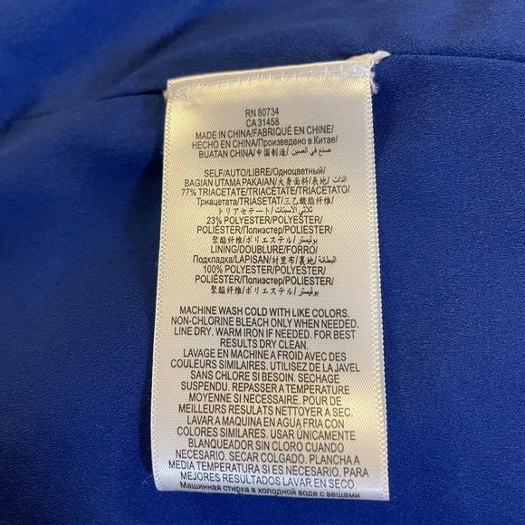 BCBGMaxAzria Charlot Royal Blue Strapless Ruffled Mini Cocktail Party Dress - Picture 8 of 9